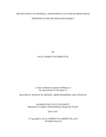 The Influence of External and Internal Factors on Behavioral Response in the Second-Hand Market