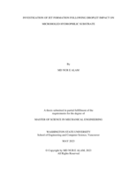 Investigation of Jet Formation Following Droplet Impact on Microholed Hydrophilic Substrate