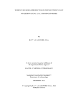 Women's Household Production on the Northwest Coast: a Paleobotanical Analysis Using Starches