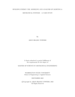 Building Energy Use: Modeling and Analysis of Lighting & Mechanical Systems – a Case Study
