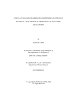 Apelin-APJ signaling in mediating the beneficial effects of maternal exercise on placenta and fetal intestinal development