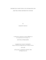 Distributed Computation and Optimization for Electric Power Distribution Systems
