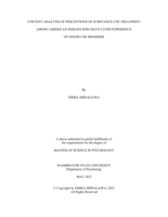 Content Analysis of Perceptions of Substance Use Treatment Among American Indians Who Have Lived Experience of Opioid Use Disorder