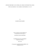 Between Brethren and Fatherland: German Methodist Relations with Nazi Germany and American Methodism, 1933-1939