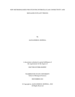 New Methodologies for Studying Intercellular Connectivity and Signaling in Plant Tissues