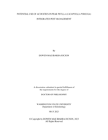 Potential Use of Acoustics in Pear Psylla (Cacopsylla Pyricola) Integrated Pest Management