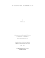 The Hollywood-China Relationship: 2012-2022