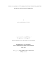 Design and modeling of tunable microfluidic devices for label-free separation of circulating tumor cells