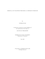 Chemical and Transport Phenomena At Biphasic Interfaces