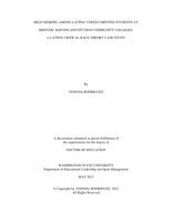 Help-Seeking Among Latin@ Undocumented Students At Hispanic Serving-Institution Community Colleges: a Latin@ Critical Race Theory Case Study