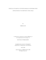 Critical Dynamics in Coupled Boolean Networks With Applications in Pluripotent Stem Cells