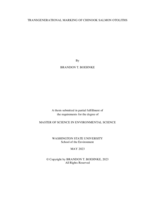 Transgenerational Marking of Chinook Salmon Otoliths