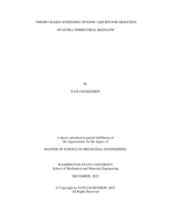 Theory-based screening of ionic liquids for digestion of extra-terrestrial regolith