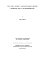 Reinforced Concrete Rocking Walls With Energy Dissipating Devices and Base Armoring