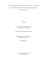 Cultural Contributions to Parental Psychology: a Multilevel Analysis From the Joint Effort Toddler Temperament Consortium (JETTC)