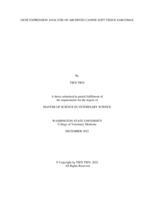 Gene Expression Analysis of Archived Canine Soft Tissue Sarcomas