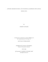 Applied Microeconomic and Statistical Methods Using Social Media Data