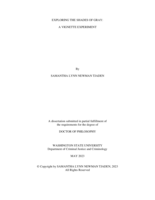 Exploring the Shades of Gray: a Vignette Experiment