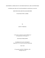 Geochemical Modelling of Acid Mine Drainage (AMD) and Processes Controlling the Fate and Transport of AMD Pollutants in Groundwater Around Kansanshi Mine Site in Solwezi Town, Zambia