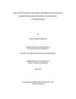High-Fat Diets Promote Peritoneal Inflammation and Aggravate Endometriosis-Associated Pain in a Mouse Model of Endometriosis