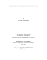 Systematic Review of Cybersecurity Pedagogical Tools