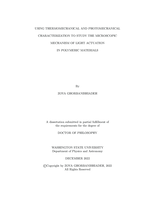 Using Thermomechanical and Photomechanical Characterization to Study the Microscopic Mechanism of Light Actuation in Polymeric Materials