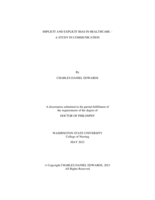 Implicit and Explicit Bias in Healthcare – a Study in Communication