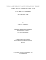 Thermal and thermodynamic investigations of ceramic and molten salt systems relevant to the development of advanced nuclear reactors