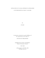 Application of Causal Inference Approaches in Environmental Policy Analysis