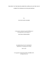 The Effect of the Process-Oriented Approach and the Use of Corrective Feedback in English Writing
