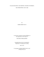 College Reading and Writing: Studies in Interest, Self-Perception and Care