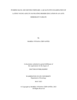 Pushing Back and Moving Forward: A Qualitative Examination of Latinx Young Adults Navigating Higher Education in an Anti-Immigrant Climate