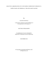 Selective Carbonization of N-Containing Compounds to Produce N-Doped Chars and Thermally Treated Dairy Manure