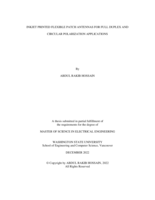 Inkjet Printed Flexible Patch Antennas for Full Duplex and Circular Polarization Applications