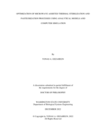 Optimization of Microwave Assisted Thermal Sterilization and pasteurization processes using analytical models and computer simulation