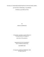 The Role of Adenosine Monophosphate Protein Kinase (AMPK) Activation In Francisella tularensis Intracellular Replication