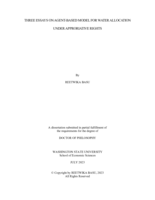 Three Essays on Agent-Based Model for Water Allocation under Appropriative Rights