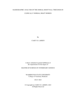 Radiogrpahic Analysis of the Dorsal Hoof Wall Thickness in Clinically Normal Draft Horses