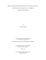 Effects of Restoration Thinning on Dry Season Water Status And Drought Vulnerability in a Coniferous Temperate Rainforest