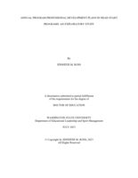 Annual Program Professional Development Plans in Head Start Programs: an Exploratory Study