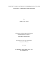 Uncertainty During Autologous Peripheral Blood Stem Cell Transplant: a Grounded Theory Approach