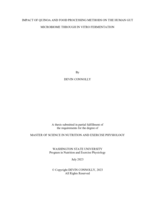 Impact of Quinoa and Food Processing Methods on the Human Gut Microbiome Through in Vitro Fermentation