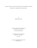 A Clinical Single-Case Study Investigation of the Person In Context Personality Assessment (PICA) Procedure