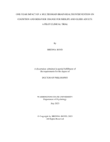 One-Year Impact of a Multidomain Brain Health Intervention on Cognition and Behavior Change for Midlife and Older Adults: a Pilot Clinical Trial