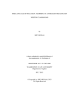 The Language of Inclusion: Adopting an Antiracist Pedagogy in Writing Classrooms