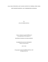 Analysis of Protein and Tannin Content in Vinifera Wine using Spectrophotometric and Turbidimetric Methods
