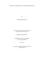 Diversity in Upper Echelons and Firm Performance