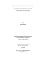 Sustainable Development; a Conceptual Analysis, an Evaluation Framework, and Operational Insights From Two Case Studies