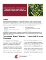 2022 cost estimates of producing and packing conventional 'Draper' blueberries in Western Washington