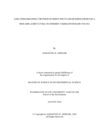 Long-term disconnect between nutrient inputs and riverine exports in a semi-arid, agricultural watershed: Yakima River Basin 1945-2012